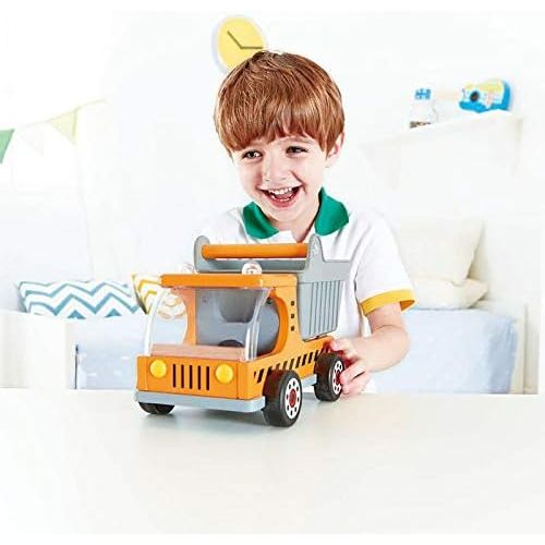  Hape Dump Truck Kids Wooden Construction Toys Vehicle