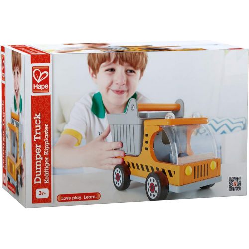  Hape Dump Truck Kids Wooden Construction Toys Vehicle