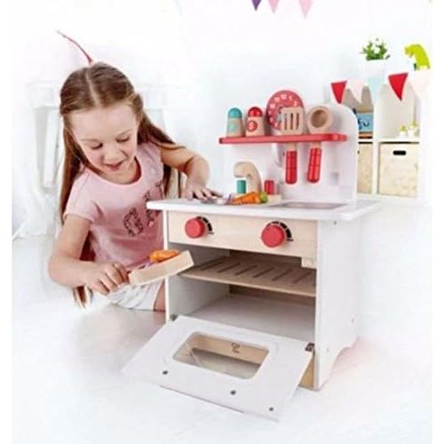  Hape Gourmet Kitchen Kids Wooden Play Kitchen in Retro Red