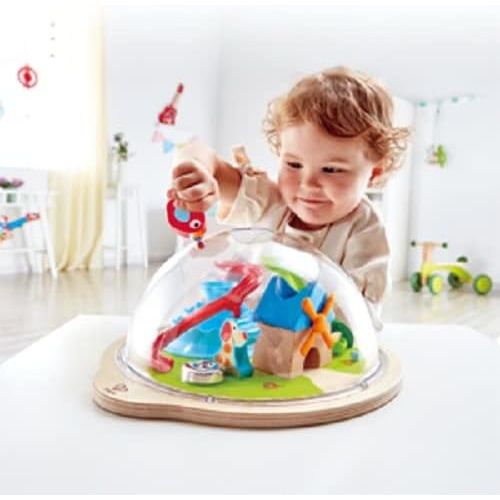  Hape Sunny Valley Adventure Dome | 3D Toy with Magnetic Maze, Kids Play Dome Featuring Characters and Accessories