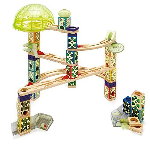  Award Winning Hape Quadrilla Wooden Marble Run Construction - Space City