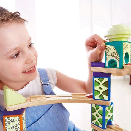  Award Winning Hape Quadrilla Wooden Marble Run Construction - Space City