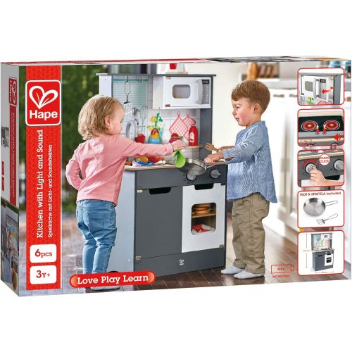  Hape E3166 Childrens Play Kitchen Wooden with Light, Sound and Accessories from 3 Years