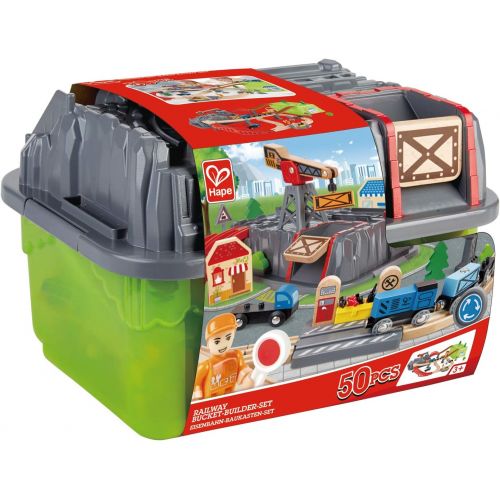  Hape Railway Construction Kit Set 50 Pieces (E3764)