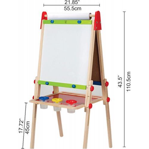  Award Winning Hape All-in-One Wooden Kids Art Easel with Paper Roll and Accessories