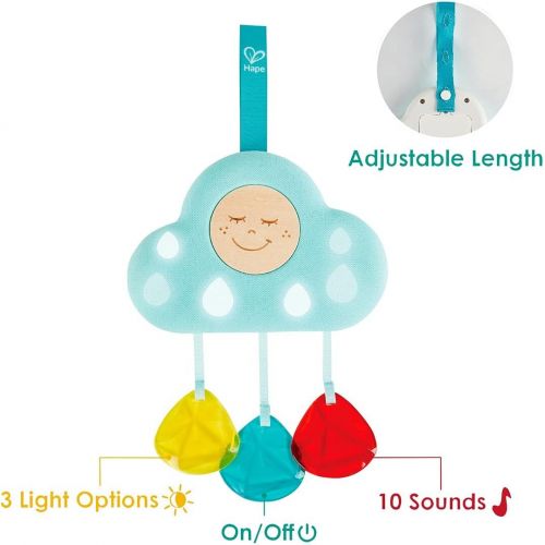  Hape Baby Crib Mobile Toy with Lights & Relaxing Songs 10 Types of Soothing Sleep Sound for Crib Mobile Adjustable Night Light for Baby from Birth and Up