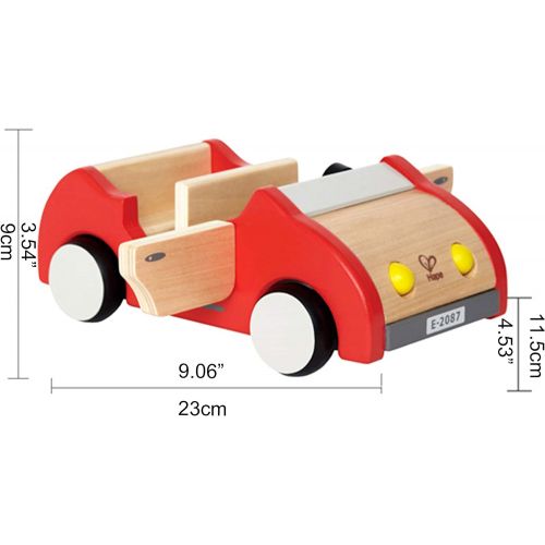  Hape Dollhouse Family Car Wooden Dolls House Car Toy, Push Vehicle Accessory for Complete Doll House Furniture Set & Wooden Doll House Furniture Dining Room Set