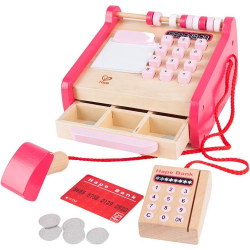  Hape Checkout Wooden Register Pretend & Play Role Play Set with Accessories