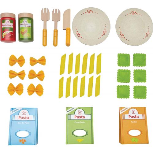  Hape Pasta Wooden Play Kitchen Food Set with Accessories