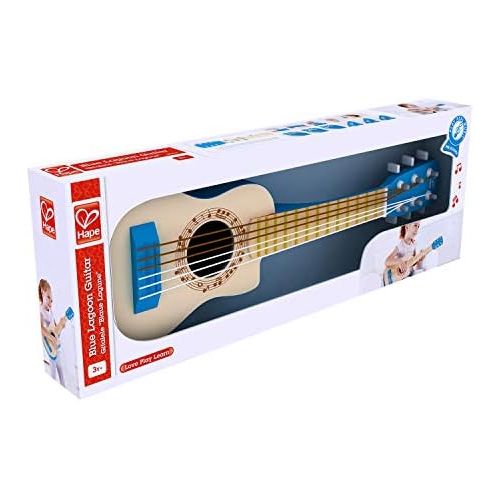  Hape Kids Flame First Musical Guitar, Blue ,L: 25.7, W: 2.4, H: 8.4 inch