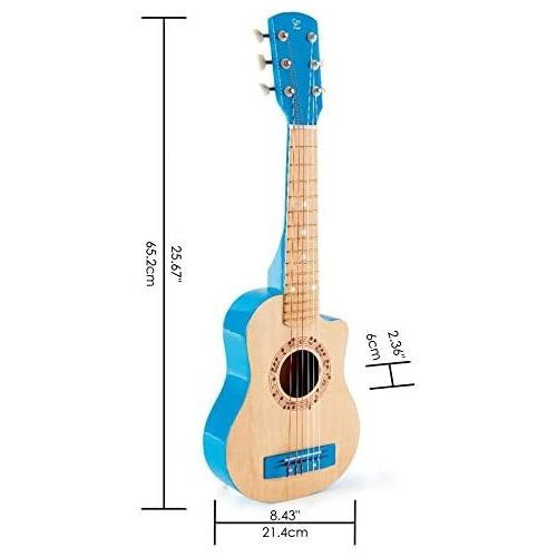  Hape Kids Flame First Musical Guitar, Blue ,L: 25.7, W: 2.4, H: 8.4 inch