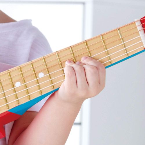  Hape Kids Flame First Musical Guitar, Blue ,L: 25.7, W: 2.4, H: 8.4 inch