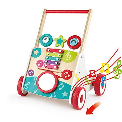  Hape Wooden Push and Pull Music Learning Walker Multiple Activities Center for Toddlers Ages 10 Months and Up