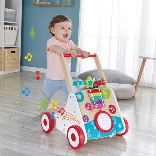  Hape Wooden Push and Pull Music Learning Walker Multiple Activities Center for Toddlers Ages 10 Months and Up