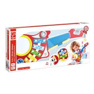 Hape 6-in-1 Music Maker | Colorful 6 Instrument Guitar Shaped Musical Toy for Ages 18 Months+