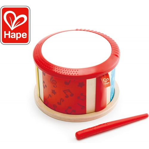  Hape Double-Sided Drum| Wooden Double-Side Musical Drum Instrument for Toddlers
