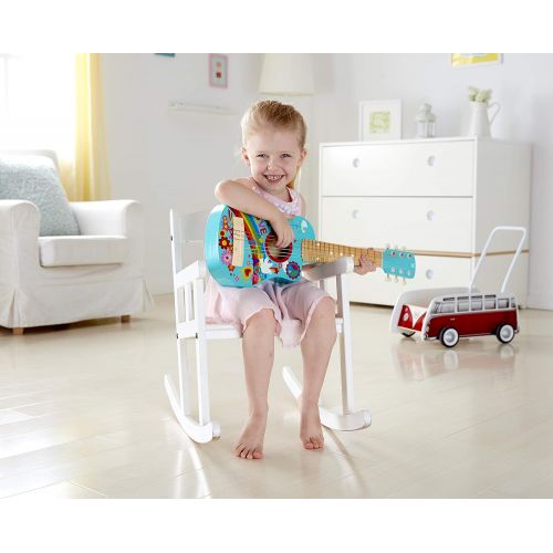  Hape Kids Flower Power First Musical Guitar, Turquoise