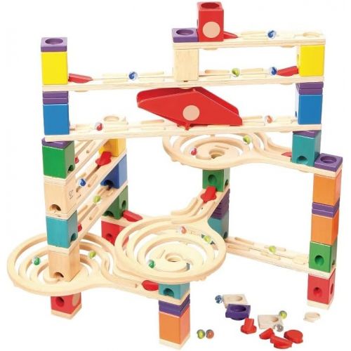 Hape Quadrilla Wooden Marble Run Construction - Vertigo - Quality Time Playing Together Wooden Safe Play - Smart Play for Smart Families
