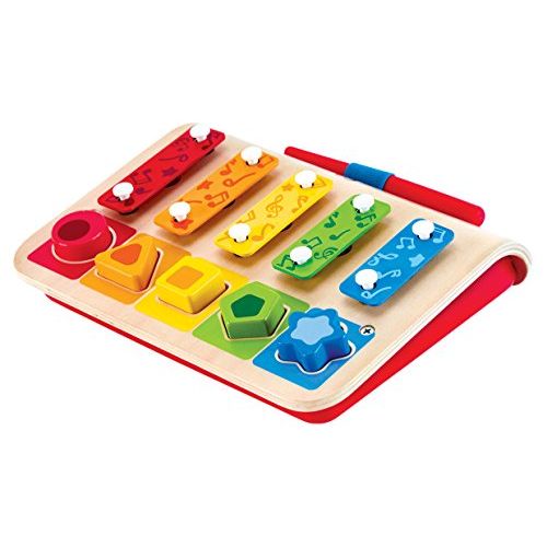  Hape Shape Sorter Xylophone HAP-E0334 My First Xylophone & Piano, Multi-Colour