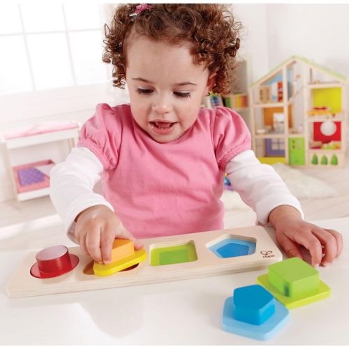  Hape First Shapes Toddler Wooden Learning Puzzle