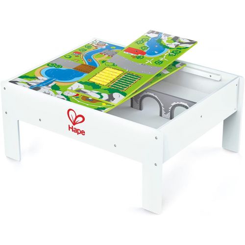  Hape Railway Play and Stow Storage and Activity Table for Wooden Trainsets