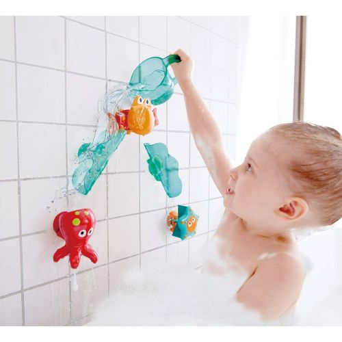  Hape Bath Cascade | Suction Cup Dancing Sea Creature Bath Time Play Set