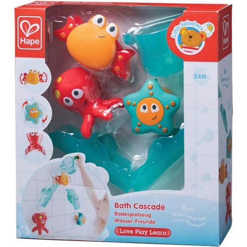  Hape Bath Cascade | Suction Cup Dancing Sea Creature Bath Time Play Set