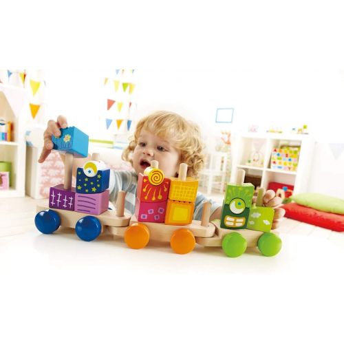  Hape Fantasia Building Blocks Toddler Push and Pull Train Set