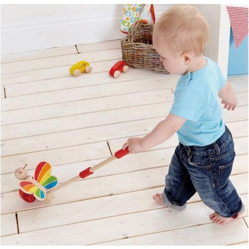  Award Winning Hape Butterfly Wooden Push and Pull Walking Toy