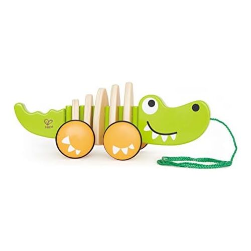  Hape Walk-A-Long Croc Toddler Wooden Pull Along Toy