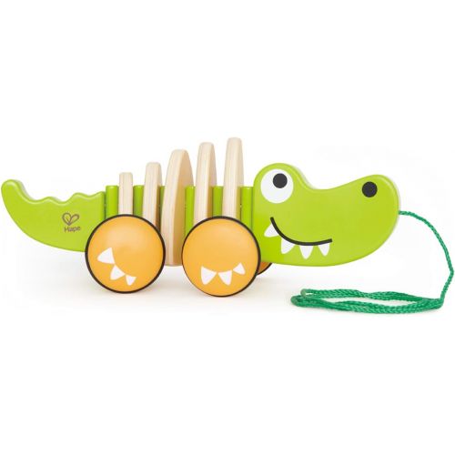  Hape Walk-A-Long Croc Toddler Wooden Pull Along Toy