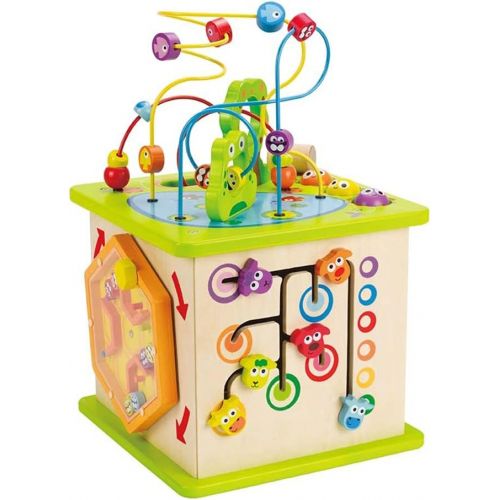  Country Critters 나무 활동 Play Cube by Hape 유아용 나무 학습 퍼즐 장난감