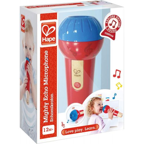  Hape Mighty Echo Microphone | Battery-Free Voice Amplifying Microphone Toy for Kids 1 Year & Up