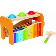 [무료배송]하페 유아용 원목 망치 실로폰 Hape Store Hape Pound & Tap Bench with Slide Out Xylophone - Award Winning Durable Wooden Musical Pounding Toy for Toddlers, Multifunctional and Bright Colours, Yellow