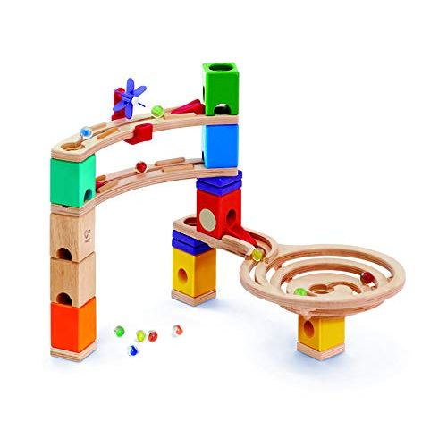  [아마존베스트]Hape Quadrilla Race to the Finish Marble Run Blocks, Multicolor