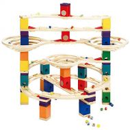 [아마존베스트]Hape Quadrilla Wooden Marble Run Construction - The Challenger - Quality Time Playing Together Wooden Safe Play - Smart Play for Smart Families