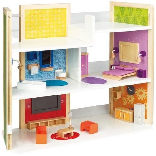  Hape Wooden Doll House DIY Dream Doll Kids Play Set