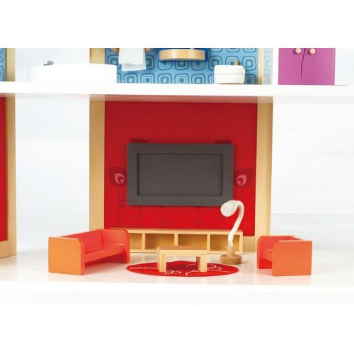  Hape Wooden Doll House DIY Dream Doll Kids Play Set