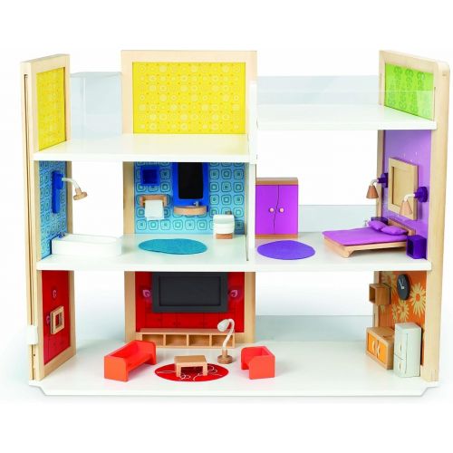  Hape Wooden Doll House DIY Dream Doll Kids Play Set