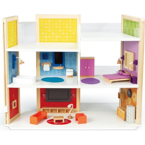  Hape Wooden Doll House DIY Dream Doll Kids Play Set