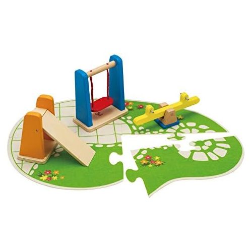  Hape E3461 Wooden Doll House Furniture Playground Set And Accessories Doll House Accessories,