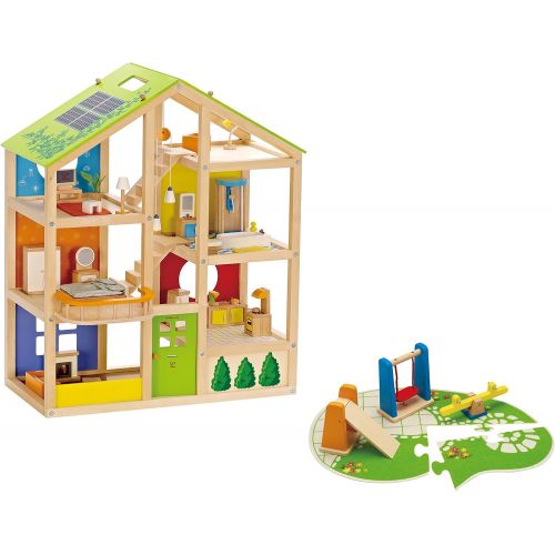  Hape E3461 Wooden Doll House Furniture Playground Set And Accessories Doll House Accessories,