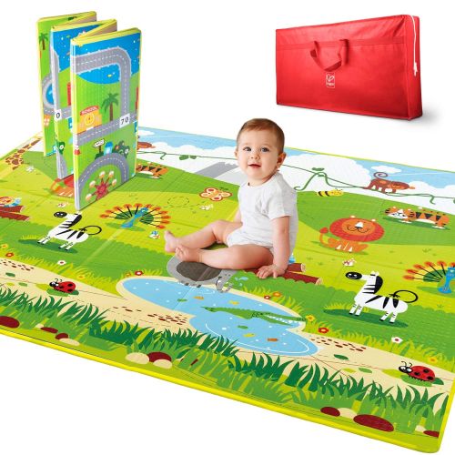  Hape Baby Play Mat - “Hape Foldable Play Mat” Baby Gym Nontoxic Waterproof Baby Play Mats for Infants 3+ Mths with Kids Play Mat Carry Case