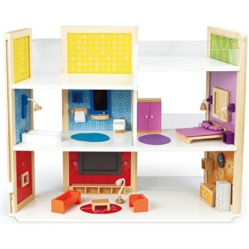  Hape Wooden Doll House DIY Dream Doll Kids Play Set