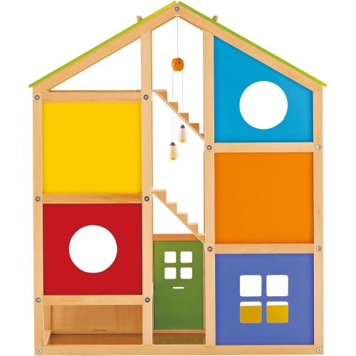  All Seasons Kids Wooden Dollhouse by Hape | Award Winning 3 Story Dolls House Toy with Furniture, Accessories, Movable Stairs and Reversible Season Theme