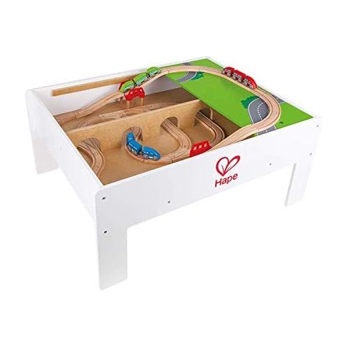  Hape Railway Play and Stow Storage and Activity Table for Wooden Trainsets
