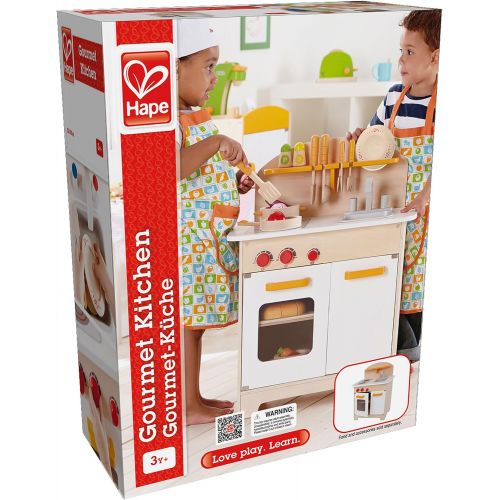  Hape Gourmet Kitchen Kids Wooden Play Kitchen in White (Discontinued by Manufacturer)