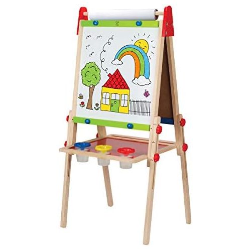  Award Winning Hape All-in-One Wooden Kids Art Easel with Paper Roll and Accessories