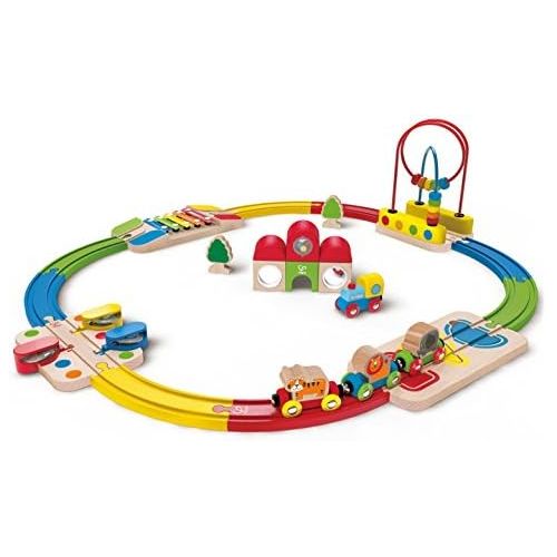  Hape HAP-E3816 Rainbow Route Railway and Station Set