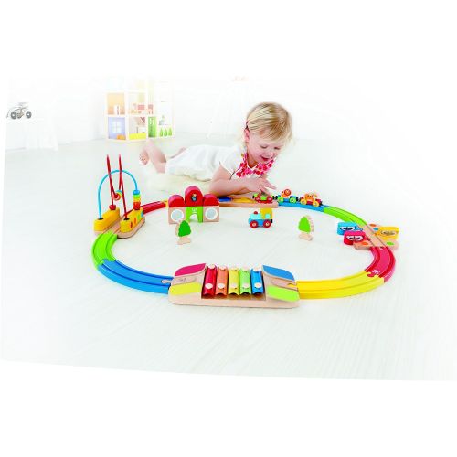  Hape HAP-E3816 Rainbow Route Railway and Station Set